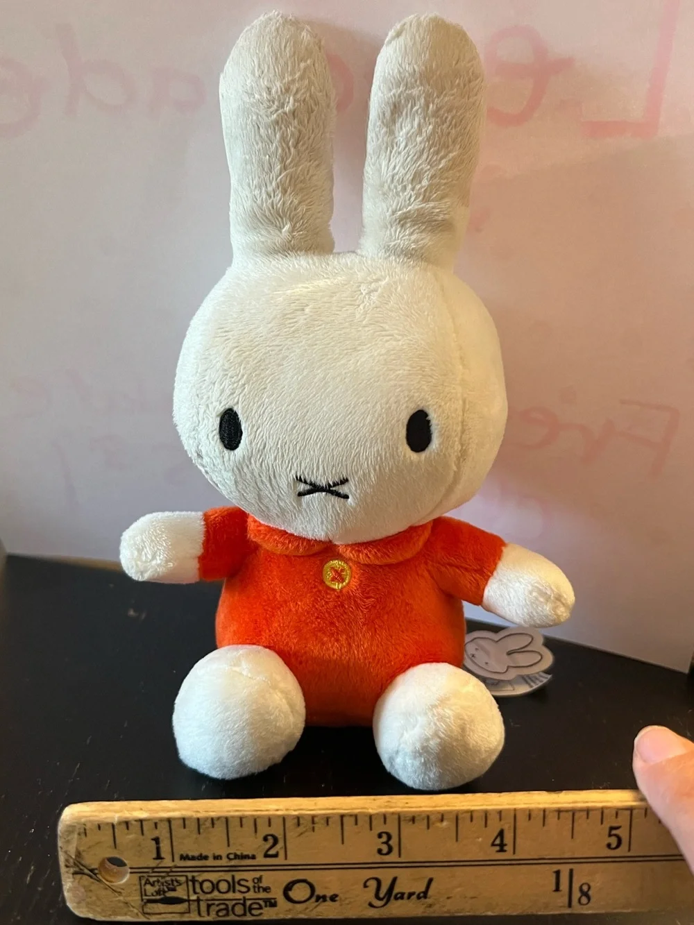 miffy Plush Bunny in White with Orange Outfit 8inches